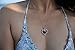 Vintage Romantic Victorian Lavender Purple Violet Stone Crystal Heart Silver-Tone Chain Necklace Pendant Jewelry Gift