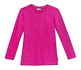 City Threads Girls' Cotton Heathered Long Sleeve Slub Tee Tshirt