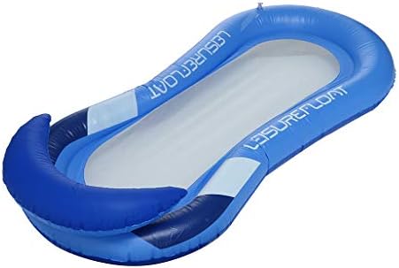 Lcyus Floating Water Rafts, Comfortable Spring Float Pool Lounger Water Floating Hammock, Swimming Pool Inflatable Floating Bed for Adult Kids Outdoor Swimming (Blue)
