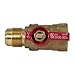 Midline Valve GASLxF3812 Premium Brass Gas Ball Valve with 3/8 in. x 1/2 in. Flare x FIP Connections