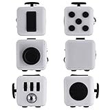 Omaky Fidget Cube Relieves Stress and Anxiety for Children and Adults, White/Black
