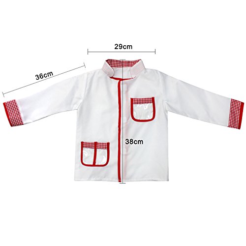4Pcs Kids Chef Role Play Costume Set fedio Chef Dress up Set for Children(Ages 2-4) - Image 7