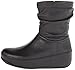 FitFlop Women's Zip Up Crush Boot (Leather), Black, 8 M US