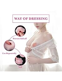 AILYQIN Sujetador Adhesivo Sin Respaldo Invisible Sujetador Autoadhesivo para dama, Cubierta de Silicona para Pezones