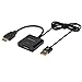 Anbear HDMI to Displayport Adapter, HDMI to displayport Cable(Male to Female) for HDMI Enabled Desktops and Laptops to Displayport Input Monitor Displays