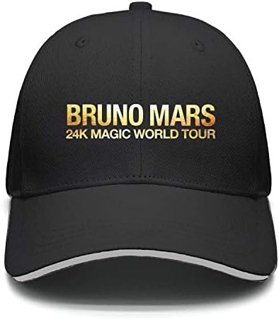 Gwende Zeno Snapback Bruno-Mars-24k-Magic-World-Tour Adjustable Trucker Baseball Cap Visor