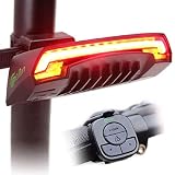 MEILAN X5 Wireless Remote Control Smart Bike TailLight Rear Light Automatic Brake Light with Turn Signal Light USB Rechargeable Safety Flashing light Fits on Any Road Bicycle