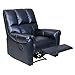 ClickDecor Langston Recliner Faux Leather Black