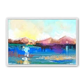 signwin Framed Canvas Wall Art Color Abstract Canvas...