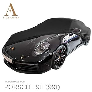 INDOOR AUTOHOES OP MAAT VOOR PORSCHE 911 (991) ZWART GARAGE COVER PERFECTE PASVORM SUPERSNELLE LEVERING