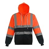 wefeyuv Class 3 High Visibility Sweatshirts for Men
