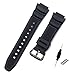 Replacement Watch Band 18mm Black Resin Strap for Casio AE-1000w AQ-S810W SGW-400H/SGW-300H