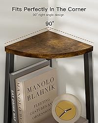 Pipishell Corner Shelf, 5 Tier Bookshelf