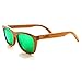 RawWood Originals Natural/Green Polarized Bamboo Wood Sunglasses 100% Floating Shades