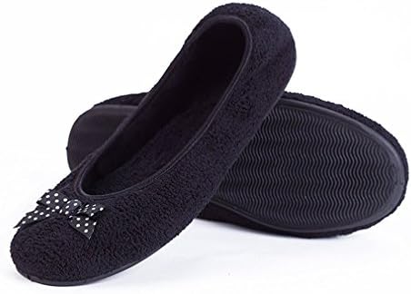 CareBey Women's Ballet Comfy Insole and Anti Slip Rubber Sole Slipper Flat Shoes US 8