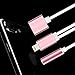 2 in 1 iphone 7 adapter, Premium Lightning Adapter and Charger (Rose gold)