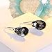 Black Crystal Earrings For Women, Ladies Friends Sterling Silver Hypoallergenic Drop Earring Jewelry