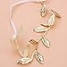 chinatera Newborn Angel Feather Wings Photography Props with Crystal Leaves Headband (Gold