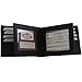 Mens Leather Wallet Lamb Bifold Triple Window