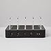 Skiva PowerFlow 34-Watt 4-Port USB Charging Station Organizer with Fast 2.4 Amps Ports for iPhone X 8 8+, New iPad 6th gen, iPad pro, Samsung Galaxy S9, Oneplus & more [AC Wall Charger] [Model: AC145]