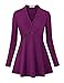 Becanbe Women's Long Sleeve V Neck Empire Line Tunic Top