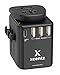 Xcentz Universal Power Adapter with 18W PD&QC 3.0 USB-C Port and 3-USB Port, 16A European Plug, 10A Wall Charger AC Plug Adapter, 3680W Worldwide Travel Adapter EU UK AU US Cell Phone Tablet Laptop