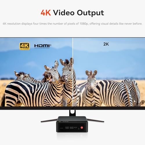 Beelink SER5 MAX Mini PC Windows 11 Pro, AMD Ryzen 7 7735U with 8 Cores and 16 Threads up to 4.75GHz, 16GB LPDDR5 RAM and 500GB SSD, 4K 60Hz Screen with Support for up to 3 Screens, BT5.2, Wi-Fi6