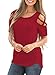 LouKeith Womens Short Sleeve T Shirt Round Neck Cotton Shirt Sexy Blouses Cold Shoulder Tops Tees