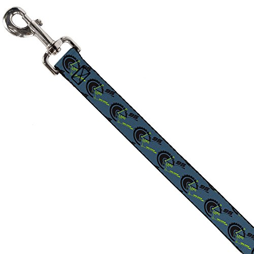 Buckle Down Dog Leash Cars 3 LMQ 95 Tachometer Blue Black Green 6 Feet Long 1.0 Inch Wide