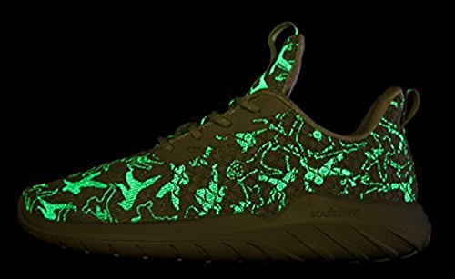 Soulsfeng Men Women Unisex Casual Fashion Sneakers Glow In Dark Running Shoes (Men US9.5=EUR43=27.5CM, Grey (Fabric Lining))
