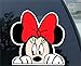 Minnie Mouse Peeking Car Truck Window Sticker Decal -SMMP005- 5