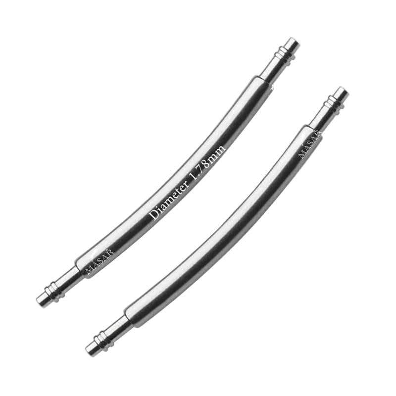 masar 24mm Ø 1.78mm Premium Curved Pins Spring Bars for Watch Diameter 1.78 Curved 24 X 2