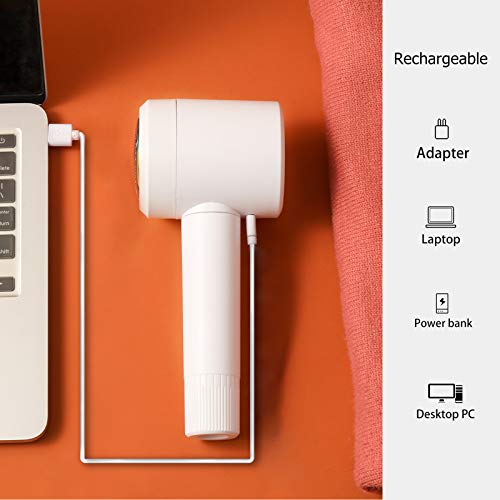 Kenpiko Lint Remover with Lint Roller for Clothes, Rechargeable Fabric Shaver, 2 in 1 Lint Shaver, Sweater Shaver Fabric Fuzz Remover with Trim and Stick Function, Sweater Pill Remover for Clothes