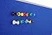 XBoard Notice Board Felt Blue, 48 x 36 inch, Aluminum Framed, Wall Mounted Fabric Message Board, 10 Colorful Push Pins Included for Display and Presentation