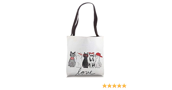 Amazon.com: Amante de los gatos - bolso divertido retro vintage lindo  gatito gato bolsa de regalo, 16 pulgadas, Blanco : Ropa, Zapatos y Joyería