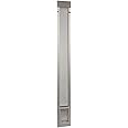 Ideal Pet Products Aluminum Pet Patio Door, Adjustable Height 77-5/8" to 80-3/8", 5" x 7" Flap Size, Mill/Silver
