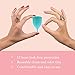 Menstrual Cup -Reusable Diva Cups Menstrual Period Cup - Tampon and Pad Alternative - Regular Flow with Free Bag - Flex Mooncup Menstrual Cup - FDA Approved(Turquoise,Small)