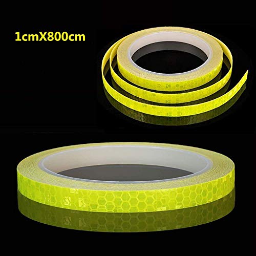 GLE Reflective Tape 7 Roll Safety Tapes Warning Strip Self-Adhesive DIY Decoration Bicycle Wheel Rim Light Reflective Stickers Reflective Wheel Tape Decal Sticker for Bike, Car, Truck, Motorcycle-8M