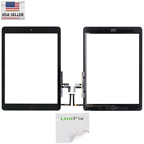 Unifix-Touch-Screen-Glass-Digitizer-For-iPad-Air-5-with-Pre-installed-Adhesive-Home-Button