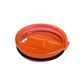 Cup Lids, PHOTNO Spill And Splash Resistant Lid With Slider Closure For 30 Oz (Orange)