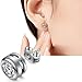 Bezel Set Earrings Sterling Silver Cubic Zirconia Bezel Stud Earrings Bezel CZ Stud Earrings Bezel Set CZ Earrings for Women Simple Fake Diamond Earrings Cubic Zirconia Bezel Earrings
