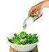 Prepara Non-drip Oil Cruet, Glass Base, 2.5 x 2.5 x 6.3 inches, White/Olive Green