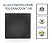 Hyperikon LED Porch Sconce Square Light 6W, Black Modern Wall Mount, 500 Lumen, 4000K (Daylight Glow) Outdoor Wall Lamp with Circular Light Beam