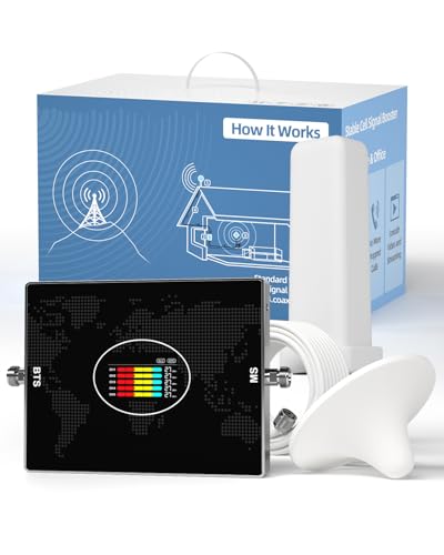 Mobile Network Amplifier 5G 4G LTE GSM on Band 20 8 3 1 7 for Bouygues, Free, Orange, SFR All Operators, ALC Cellular Signal Amplifier with Omnidirectional Antenna