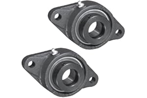 QJZ2K 2X 1 1/4 in 2-Bolts Flange Cast Iron SAFL207-20 Mounted Bearing SA207-20G+FL207