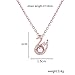 D-XinXin Creative 100 Languages I Love You Projection Present Necklace Beautiful Memory Valentine’s Day Mother’s Day Present Rhinestone Swan Charm Necklacesthumb 3