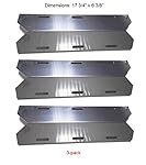 SH1231 (3-pack) Stainless Steel Heat Plate for Costco Jenn-air, Sterling Forge, Glen Canyon, Kirkland, Nexgrill Gas Grill Models
