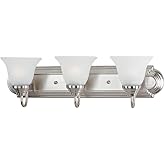 Maxim Essentials-3 Light Early American Bath Vanity in Early American style-24 Inches Wide by 7 inches high-Satin Nickel Fini