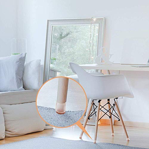 Chair Leg Caps Furniture Feet Chair Covers Protectors Silicone Floor Protectors Furniture Table Feet Covers (1" to 1-3/16", Round-32pcs)