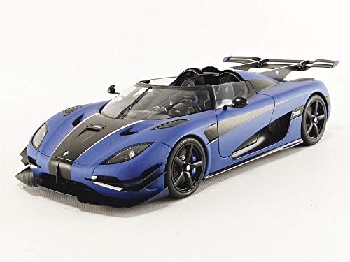 Amazon Com Autoart 1 18 Koenigsegg One 1 Matt Imperial Blue Carbon Black White Accents Toys Games